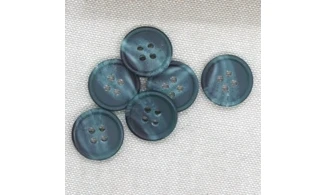 6 Boutons / 16MM / Vert "Emeraude"
