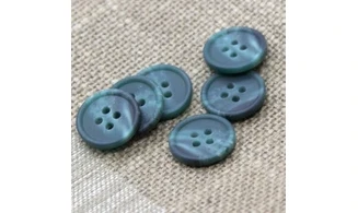 6 Boutons / 16MM / Vert "Emeraude"
