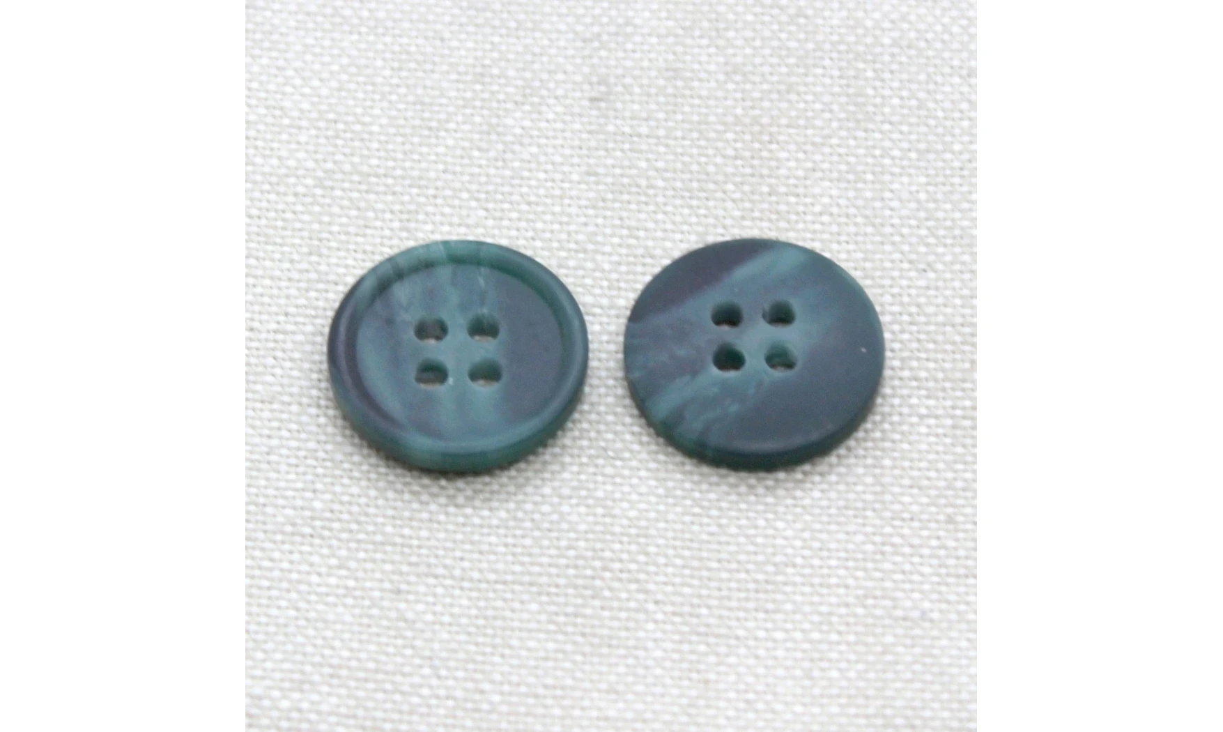 6 Boutons / 16MM / Vert "Emeraude"