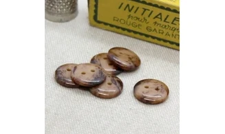 Boutons VINTAGE / 14MM / Brun