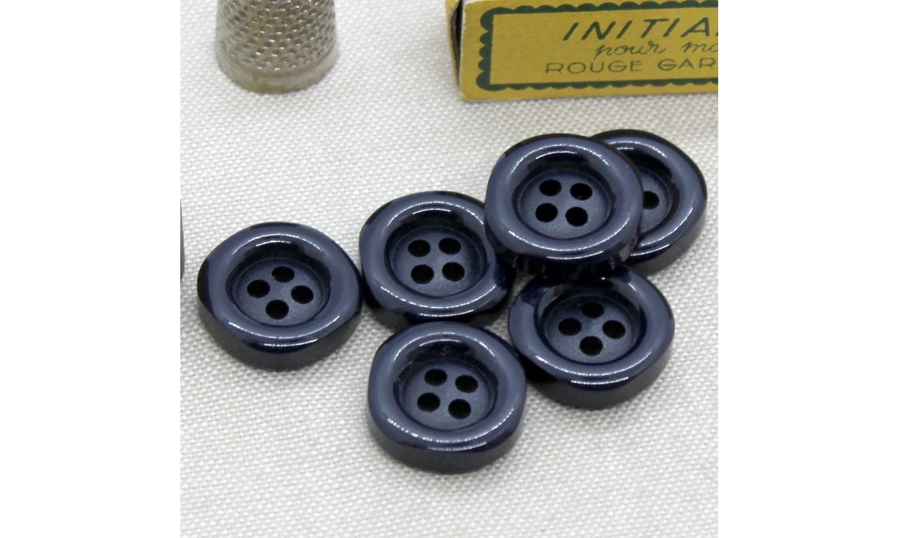 Bouton VINTAGE BLEU / par 6 / 20MM