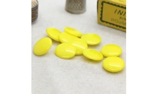 10 boutons / 15MM / Jaune