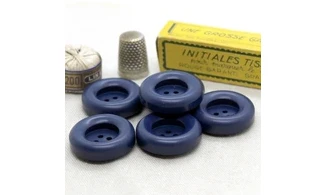 6 boutons / 30MM / Bleu