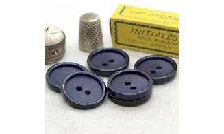6 boutons / 26MM / Bleu