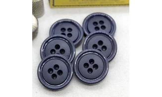 6 boutons / 30MM / Bleu marine