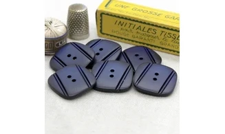 6 boutons / 26MM / Bleu marine