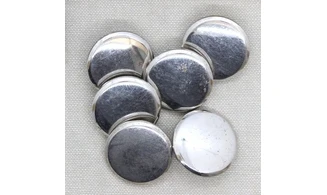 6 boutons / 27MM / Métal argenté