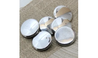 6 boutons / 27MM / Métal argenté