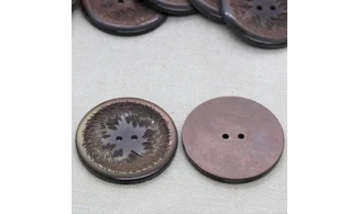 6 boutons / 40MM / Brun