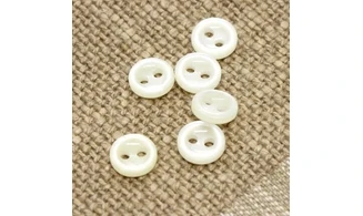 10 boutons / 9MM / Blanc