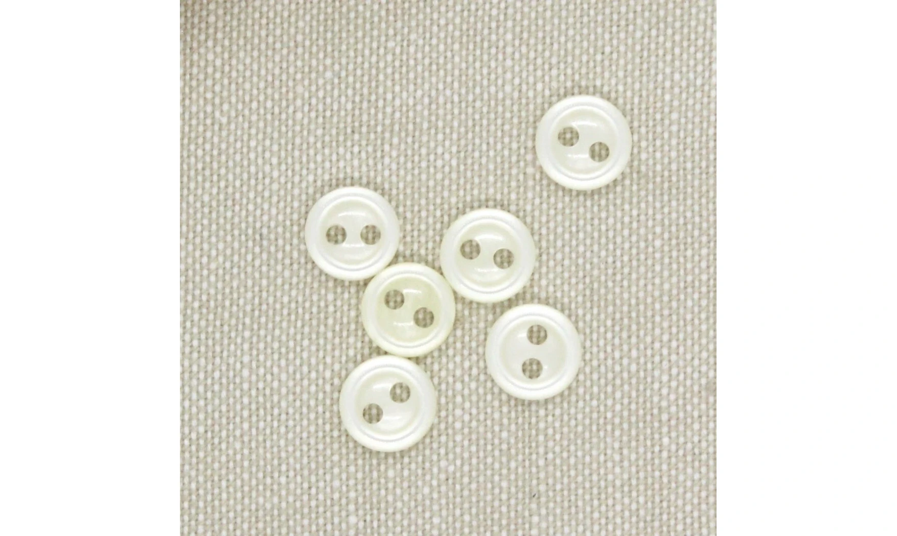 10 boutons / 9MM / Blanc