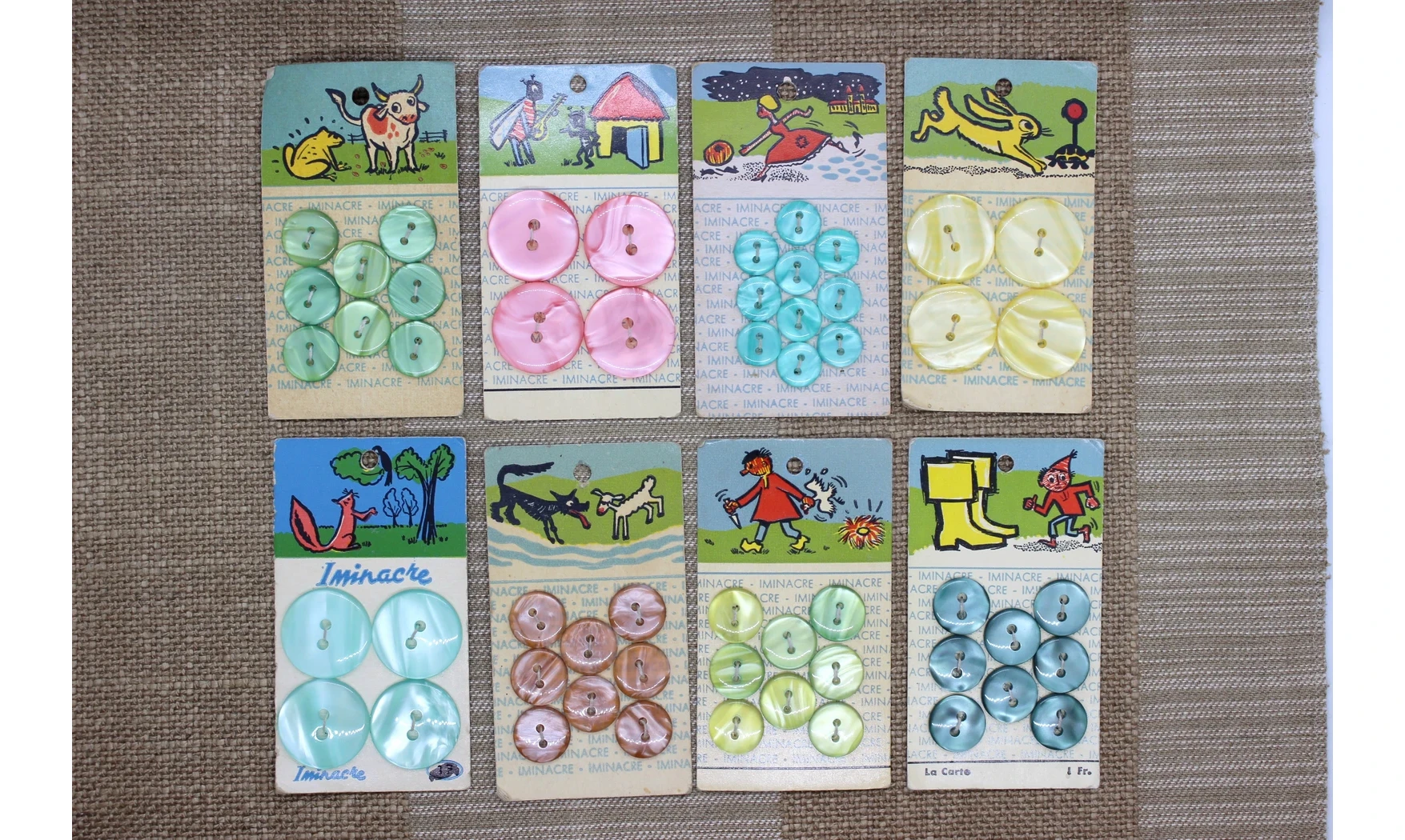 Lot de cartes à boutons - Iminacre N.1