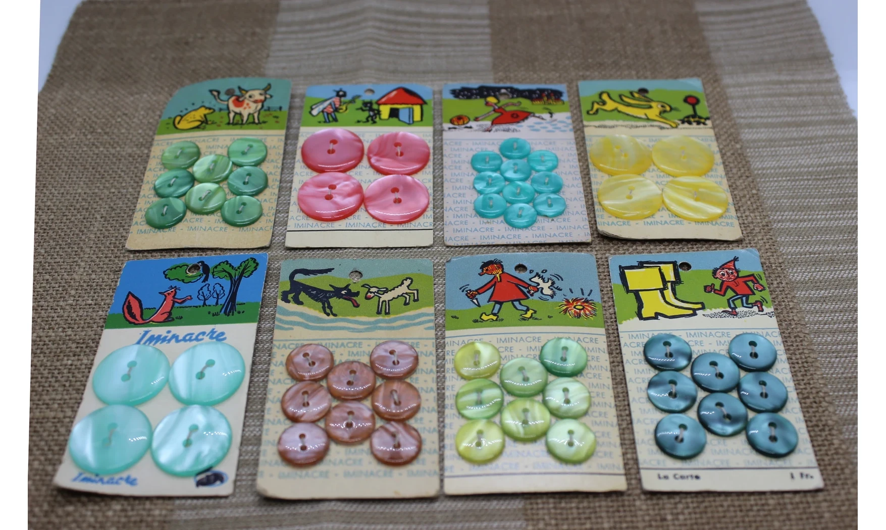 Lot de cartes à boutons - Iminacre N.1