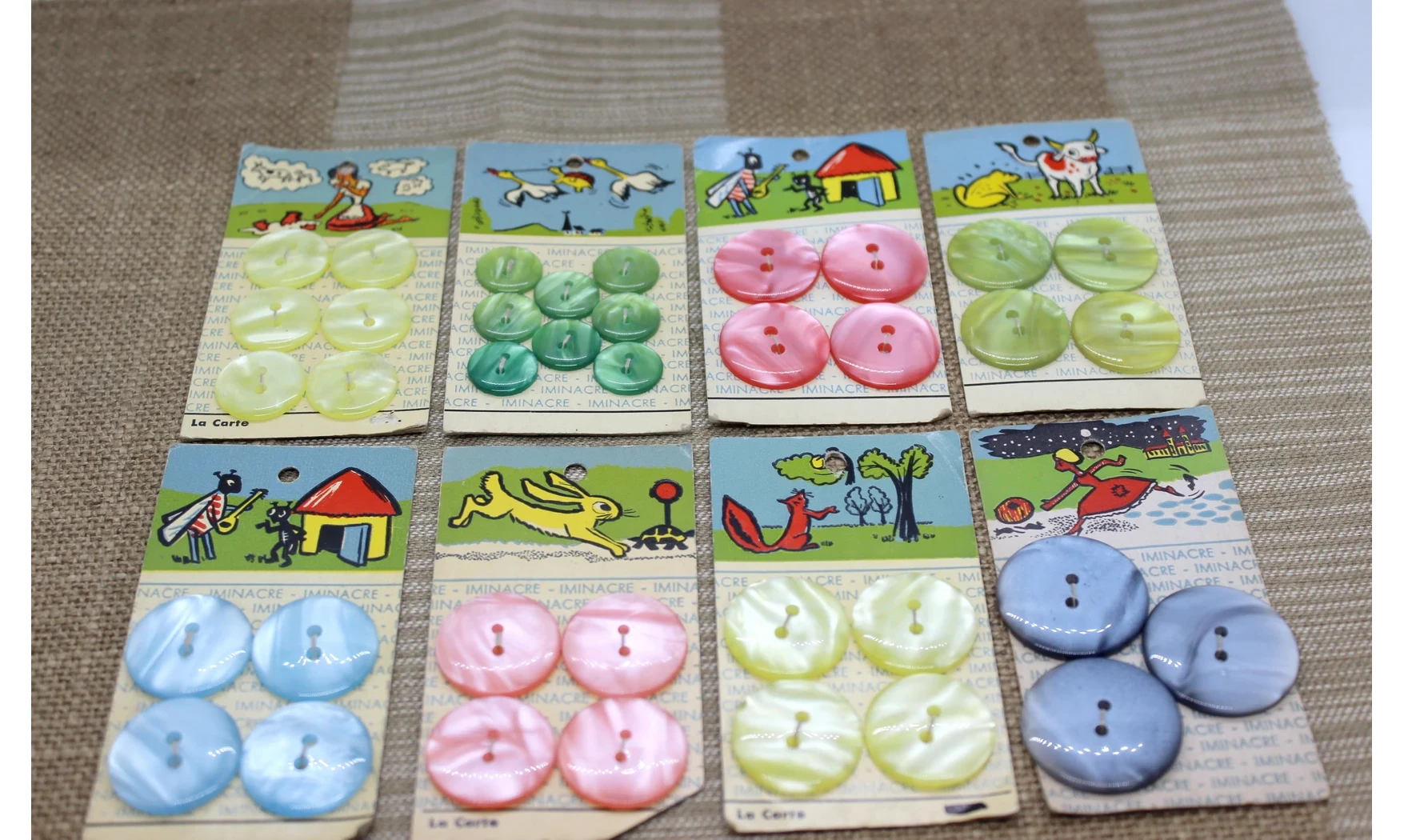 Lot de Cartes à boutons - Iminacre N.2