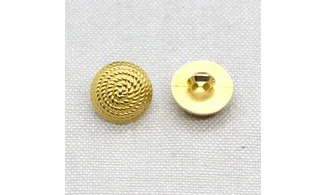 6 boutons / 14MM / Doré Corde "spirale"