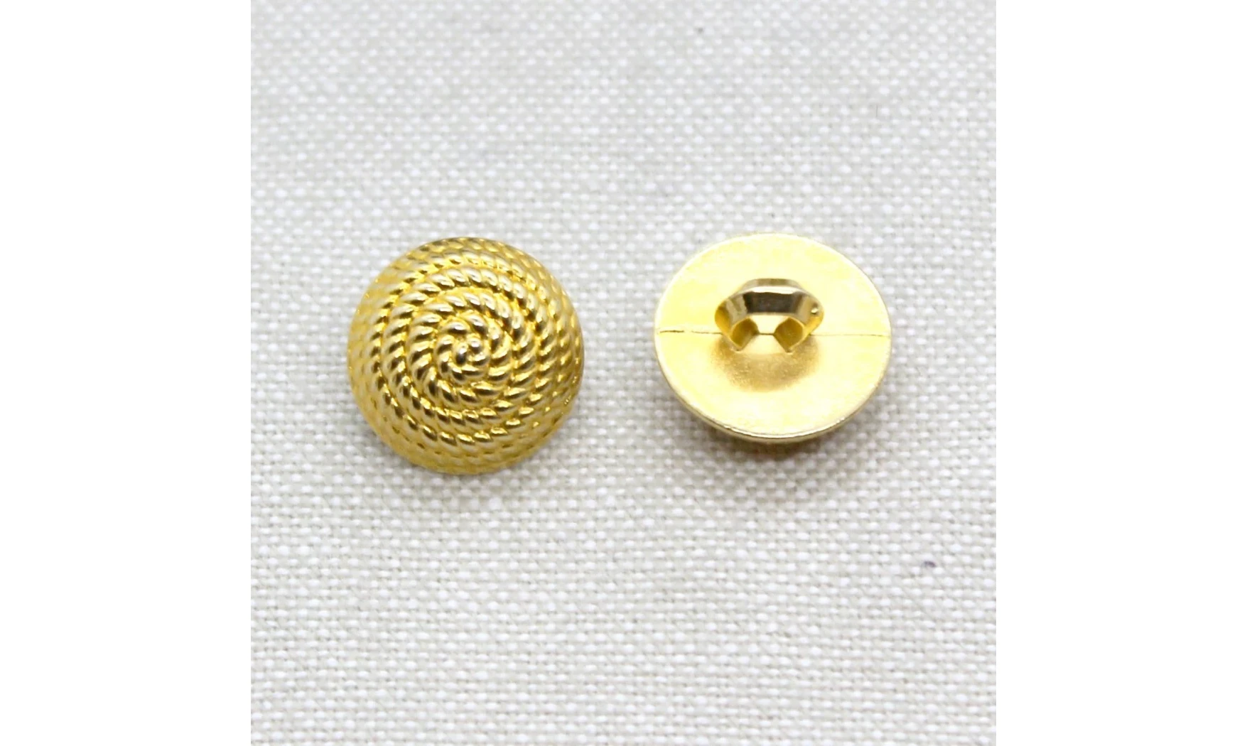 6 boutons / 14MM / Doré Corde "spirale"