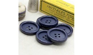 6 boutons / 26MM / Bleu