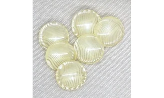 6 boutons / 18MM / Translucide zébré blc