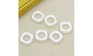 6 boutons / 20MM / Blanc