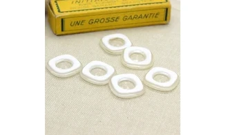 6 boutons / 20MM / Blanc