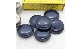 6 boutons / 30MM / Bleu marine
