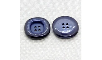 6 boutons / 25MM / Bleu "couture"