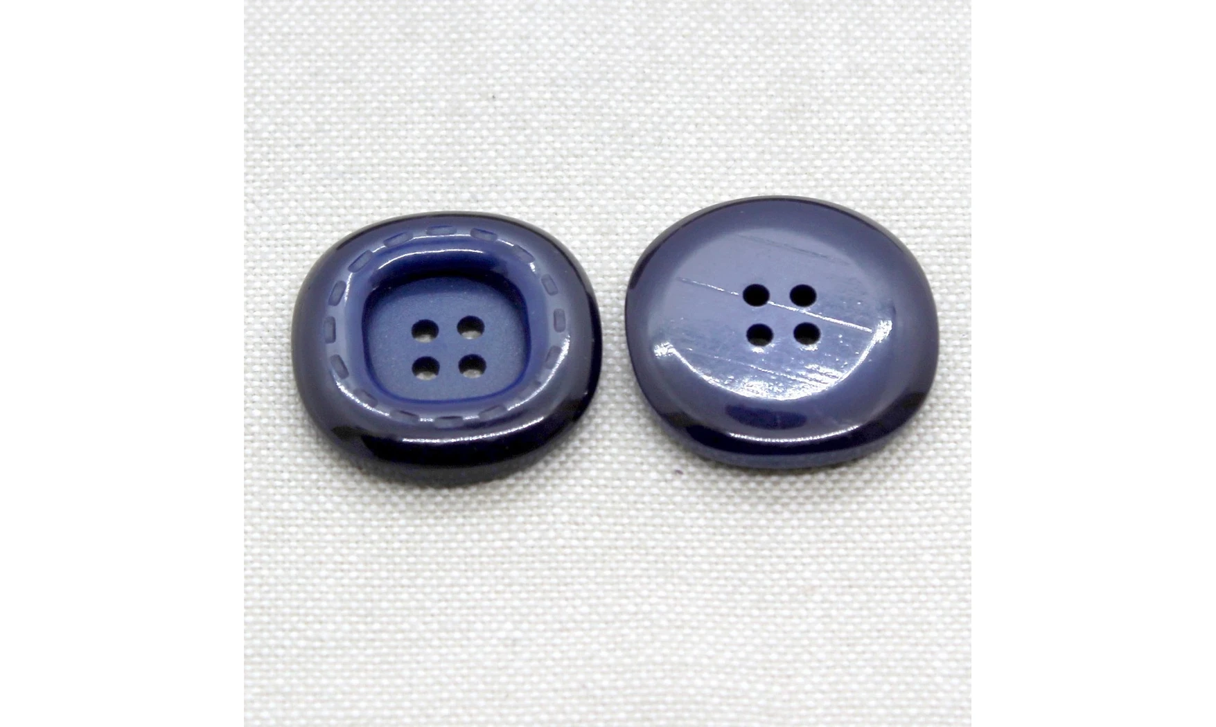 6 boutons / 25MM / Bleu "couture"