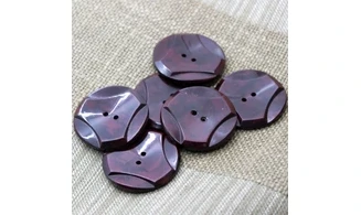 6 boutons / 34MM / Bordeaux