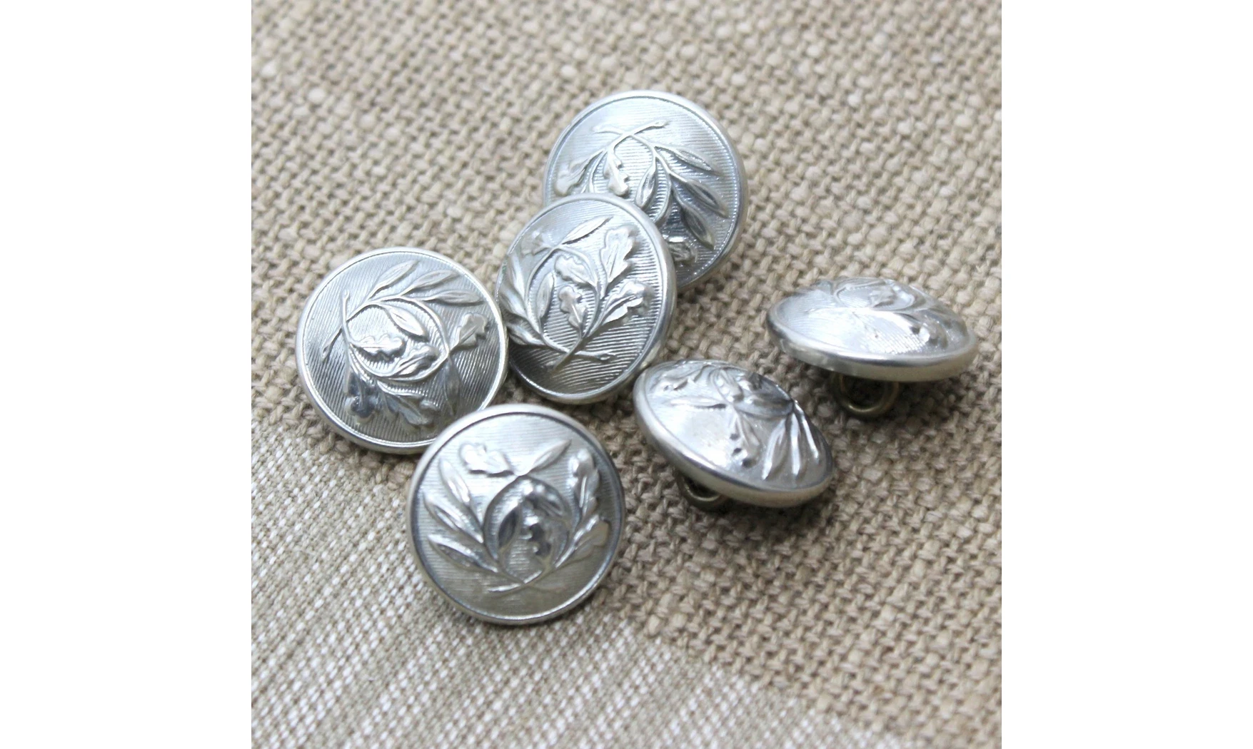 6 boutons / 21MM /Métal Police nationale