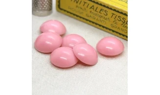 6 boutons / 18MM / Rose bombé