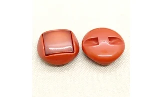 6 boutons / 26MM / Rouge orangé