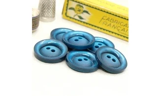 6 boutons / 26MM / Bleu