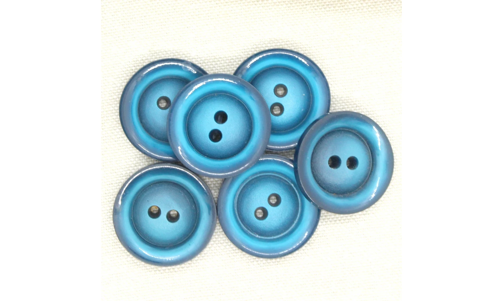 6 boutons / 26MM / Bleu