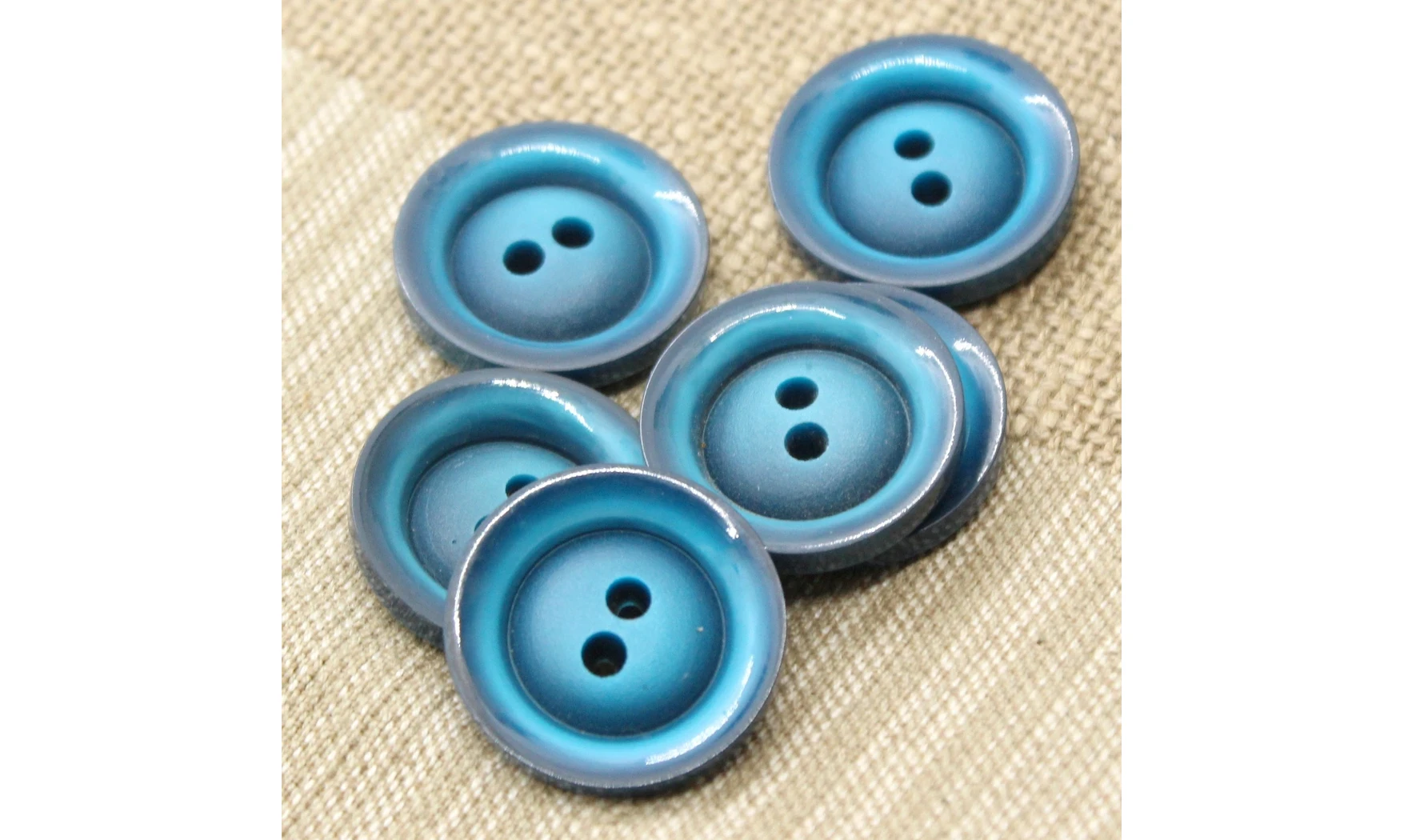 6 boutons / 26MM / Bleu