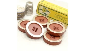 6 boutons / 30MM / Terracotta et doré