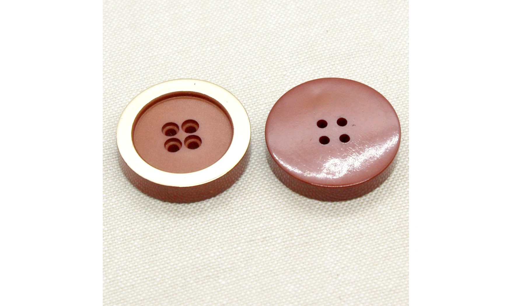 6 boutons / 30MM / Terracotta et doré