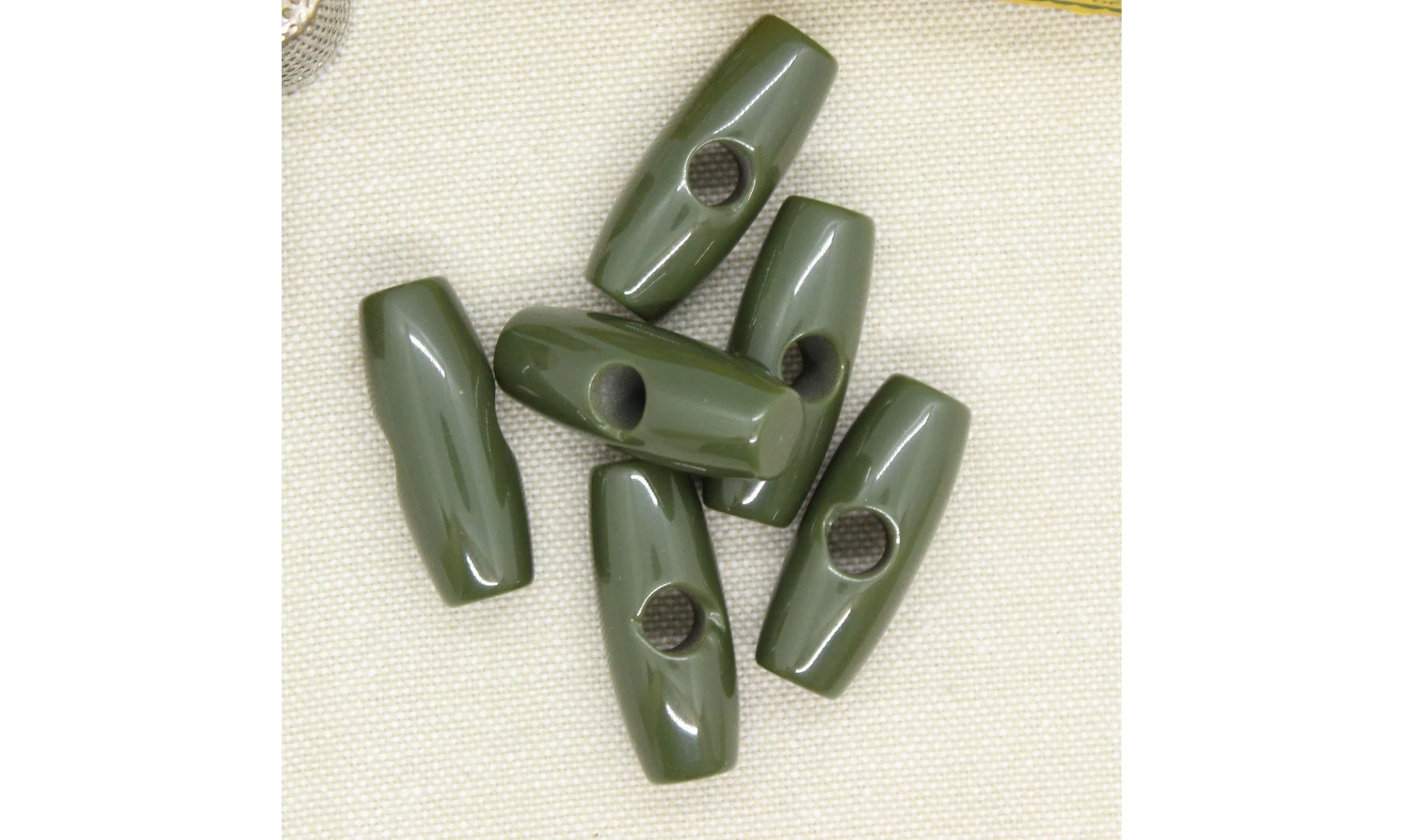 6 boutons / 30MM /Brandebourg Vert Olive