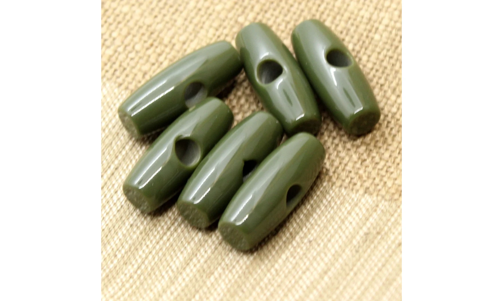 6 boutons / 30MM /Brandebourg Vert Olive