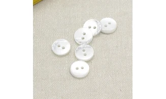 6 boutons / 13MM / Blanc