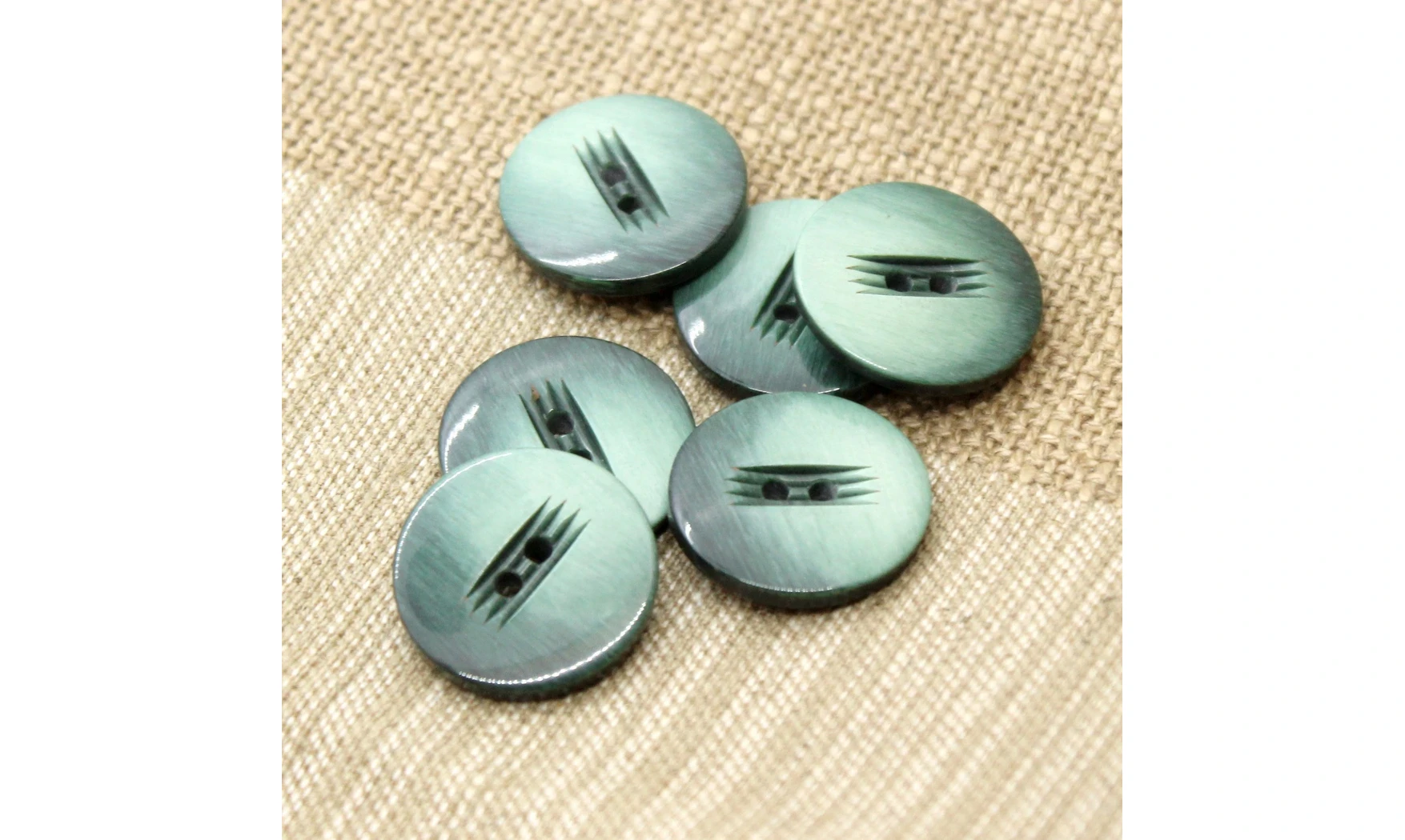 6 boutons / 23MM / Vert dégradé