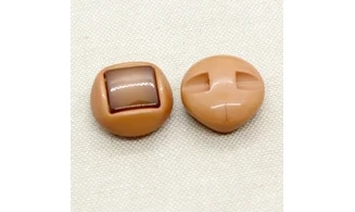 6 boutons / 20MM / Brun orangé