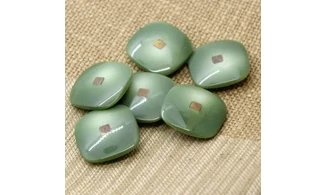 6 boutons / 25MM / carré vert dégradé