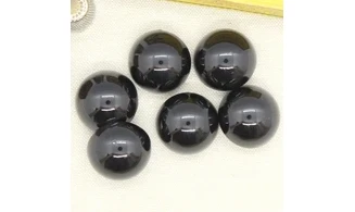 6 boutons / 25MM / Métal laque noire