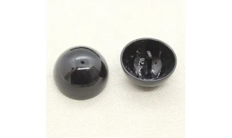 6 boutons / 25MM / Métal laque noire