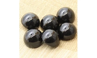 6 boutons / 25MM / Métal laque noire