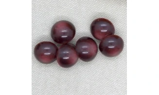 6 boutons / 14MM / Lie de vin Bombé