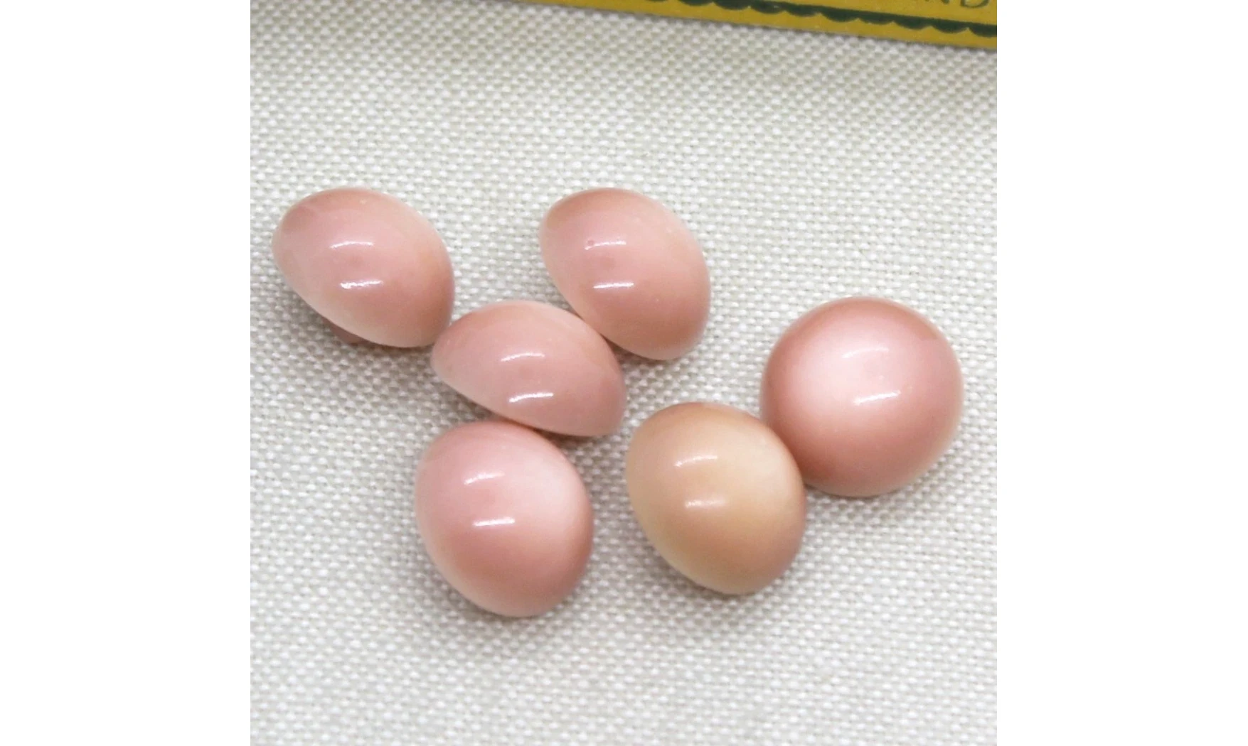 6 boutons / 14MM / Vieux rose Bombé