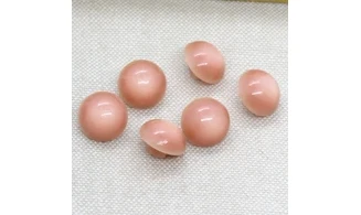 6 boutons / 12MM / Vieux rose Bombé