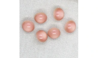 6 boutons / 12MM / Vieux rose Bombé