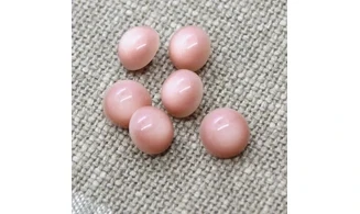 6 boutons / 12MM / Vieux rose Bombé